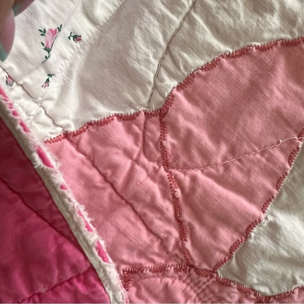 Vintage Handmade Cotton Parasol Petticoat Quilt.